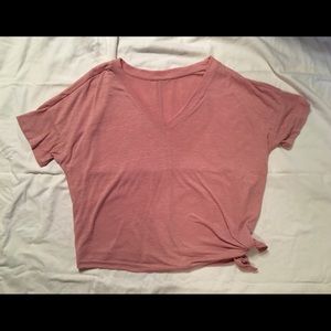 Pink Side Tie T Shirt